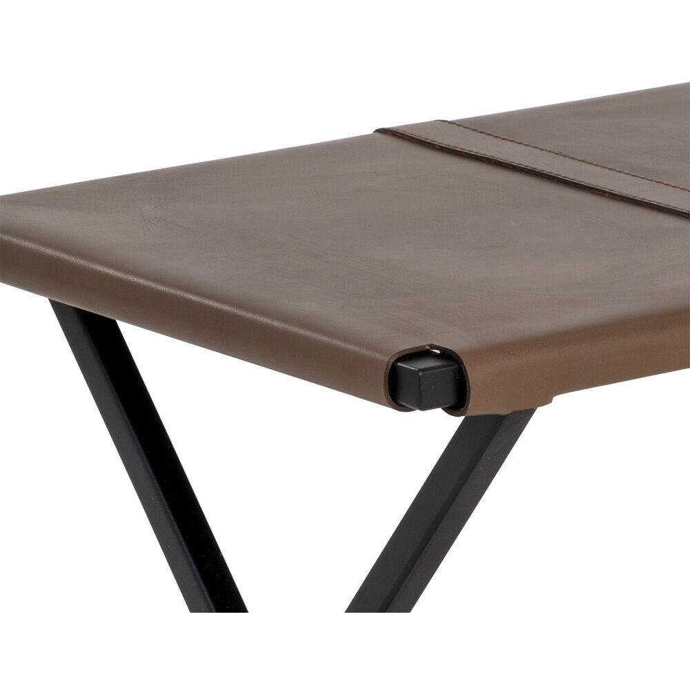 Elon 18 inch Vintage Cognac Leather Stool